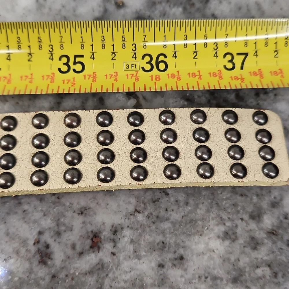J. Crew Light Beige Belt with Studded Design - Picture 7 of 8